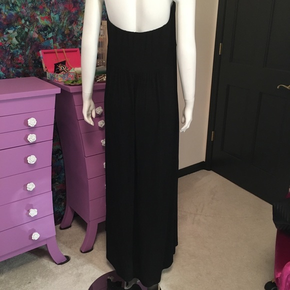 City Chic Strapless Jersey Knot Dress Black - Picture 7 of 12